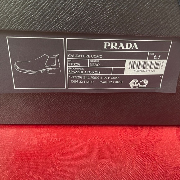 Brand New Prada Men’s Spazzolato Rois- Brushed Leather Chelsea Boots main image 5